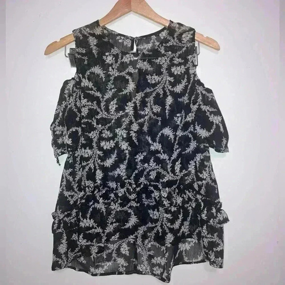 Maeve ANTHROPOLOGIE Cold Shoulder Tressa Blouse Size S - Picture 3 of 16
